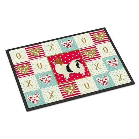 Carolines Treasures 18 x 27 in. Papillon Love Indoor or Outdoor Mat CK5943MAT